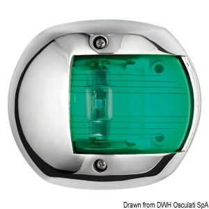 Compact 112.5° green led navigation light