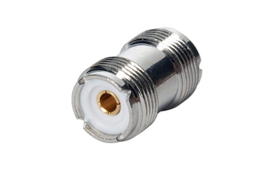 Double female connector for PL 259, nickel plated, brass conductor HTC:8536.69.40.10 PF AC NCONN003
