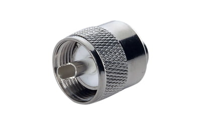 Male connector, nickel plated, silver tip, teflon insulator, for RG 58 HTC:8536.69.40.10 PF AC NCONN001